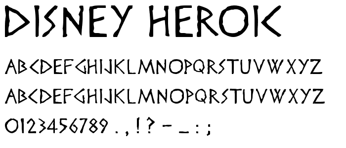 Disney Heroic font